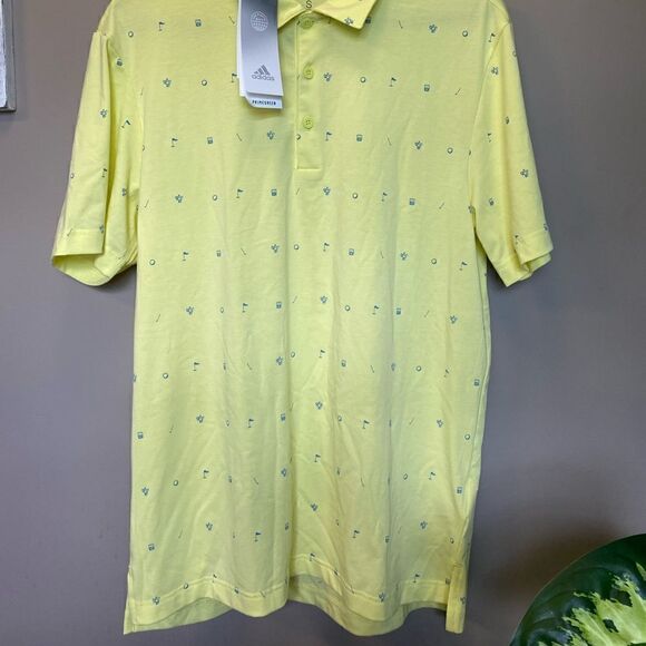 *NWT* Adidas Men’s Small Primegreen Allover Print Golf Shirt - Picture 6 of 6